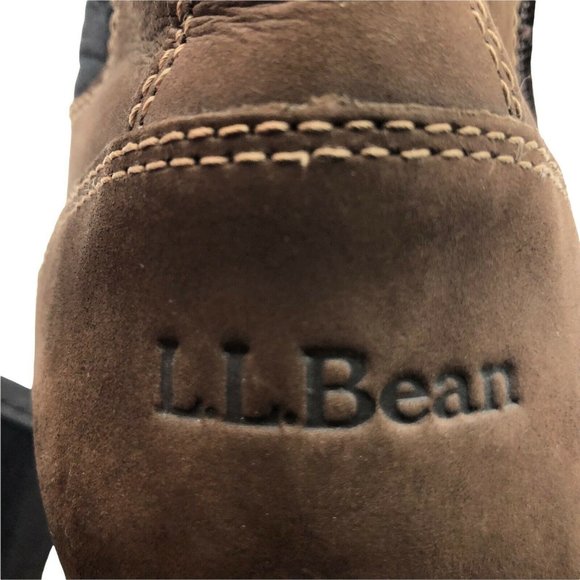 L.L. Bean Men\'s Size 12 Med Tek 2.5 Winter Boots Primaloft Brown Side Zipper
